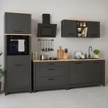 Interlink Küchenzeile Veneto 300 cm grau