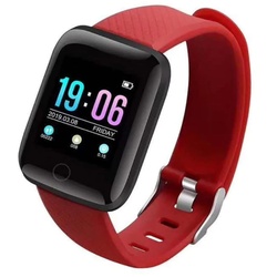 TPFNet Smart Watch / Fitness Tracker IP67 - Silikon Armband - Android & IOS - Violett