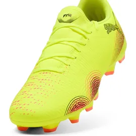 Puma Future 8 Play FG/AG Unisex Fussballschuh, Yellow Alert-PUMA Black-Sun Struck, 44