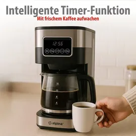 Alpina Kaffeemaschine 1,5L/12 Tassen schwarz