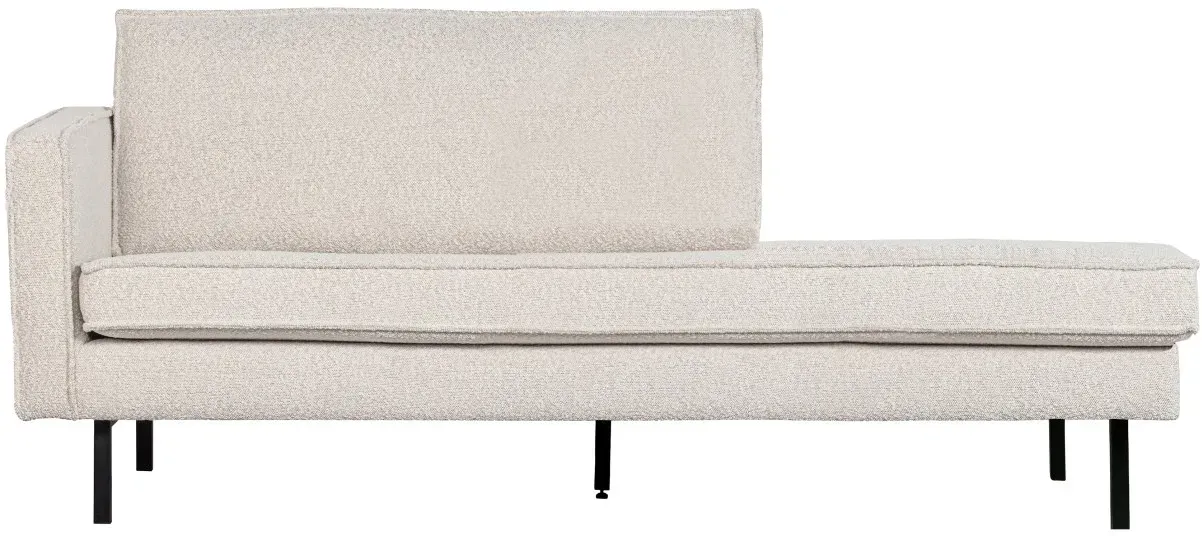 Daybed Rodeo Bouclé, modern und gepolstert, links, naturfarben, elegantes Design
