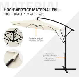 ML-Design Ampelschirm Ø 300 cm Beige