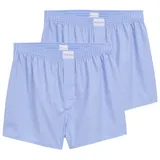 Tom Tailor Herren Boxershorts aus Baumwolle im 2er-Pack, blau, Uni, Gr. L/6