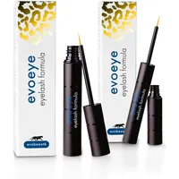 EVOBEAUTÉ Vorteils-Set evoeye Eyelash Formula 3ml + 1ml I Wimpernserum für lange & volle Wimpern in 6-8 Wochen I Lash Serum I Wimpern Serum mit revitalisierenden Peptiden