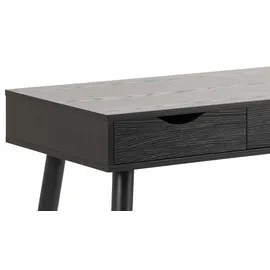 Actona Beistelltisch/Schreibtisch Jupiter 110 cm 3 Schubladen - schwarz - Schwarz
