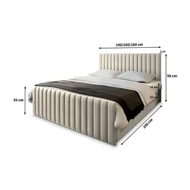 masseno Arion 160 x 200 cm H2+H3 Grau