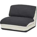 Mendler Schlafsessel HWC-E68, Schlafsofa Funktionssessel Klappsessel Relaxsessel, Stoff/Textil ~ creme/schwarz