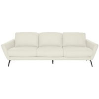 W.Schillig Big-Sofa »softy«, mit dekorativer Heftung im Sitz, Füße schwarz pulverbeschichtet weiß