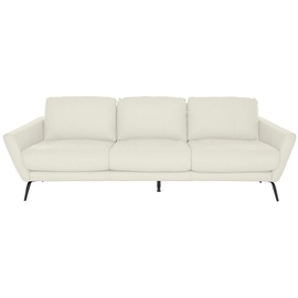 W.Schillig Big-Sofa »softy«, mit dekorativer Heftung im Sitz, Füße schwarz pulverbeschichtet weiß