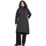 Ulla Popken Übergangsmantel grau / rot / schwarz L-XL