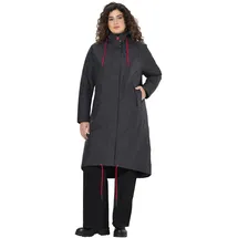 Ulla Popken Übergangsmantel grau / rot / schwarz L-XL