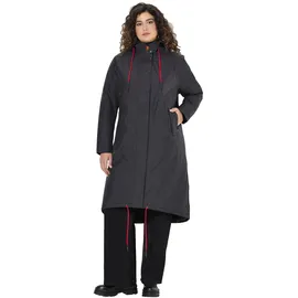 Ulla Popken Übergangsmantel grau / rot / schwarz L-XL