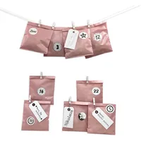 Frau WUNDERVoll® DIY Adventskalender zum Befüllen Bescherung, Papiertüten flach