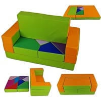 KG04B Spielsofa 4in1 Spielmatratze Kindersofa Puzzle Kinderzimmersofa Softsofa