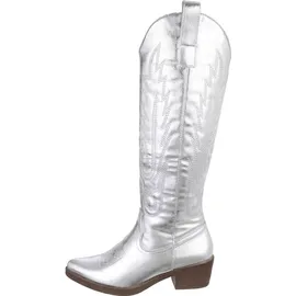 Ital-Design Cowboyboots Damen Silber 36