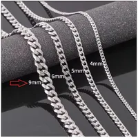 KARMA Panzerkette Edelstahlkette Herrenkette Damenkette silber Halskette, Herrenschmuck Damenschmuck Silberkette Gliederkette 9 mm