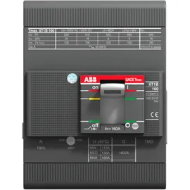 ABB XT1N 160 TMD 125-1 Leistungsschalter 1 St. Einstellbereich (Strom): 1250A (max) Schaltspannung (max.): 220 V/AC, 690 V/AC