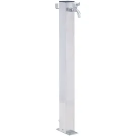 vidaXL Wassersäule 100 cm Edelstahl silber