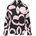 Satinierte Longbluse mit Falten-Details Blau/Pink 36