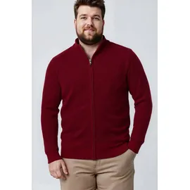 Men Plus by Happy Size Strickjacke Rot 6XL