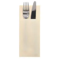 Papstar Bestecktaschen, Airlaid 40 cm x 33 cm creme