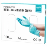 EUROPAPA EUROPAPA® 100x Nitrilhandschuhe Einweghandschuhe Einmalhandschuhe Untersuchungshandschuhe Nitril Handschuhe puderfrei ohne Latex unsteril latexfrei disposible gloves (M, Hellblau)