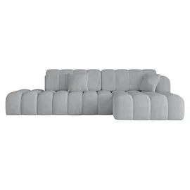altdecor Ecksofa Samt mit Schlaffunktion 2-Sitzer Grau