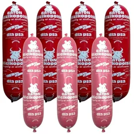 DTPSOFT 10x900g Hundefutter Riegel Nassfutter Premium Mix Rind-Schwein Hundewurst