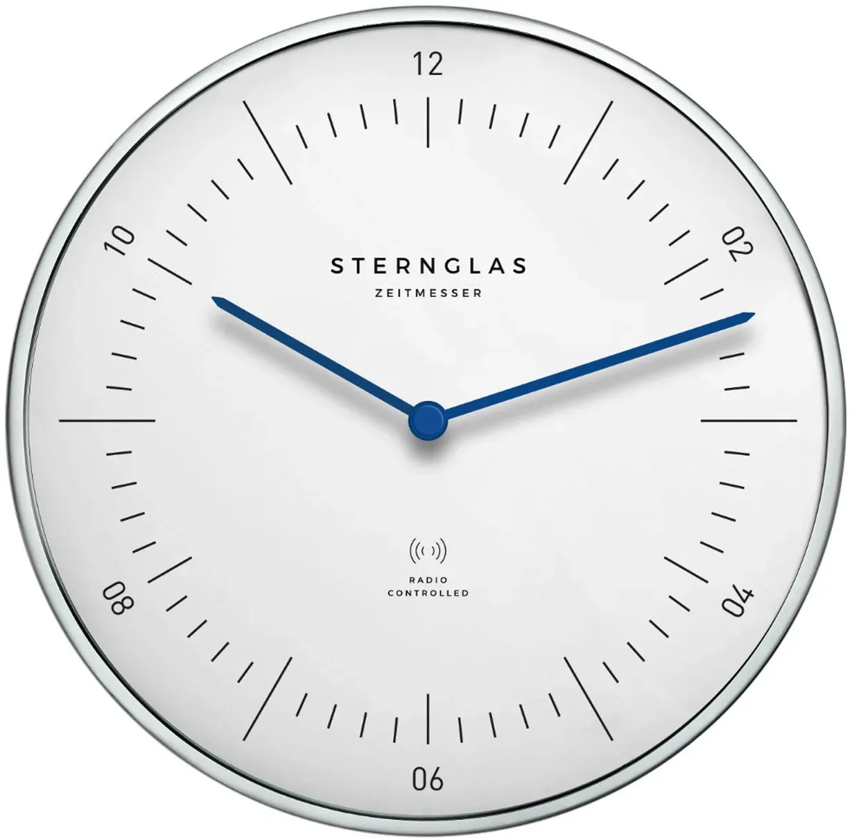 Sternglas S14-008 Funk-Wanduhr Naos Weiß