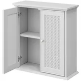 Odikalo Medizinschrank Wandschrank Badezimmerschrank Korb Türen Verstellbar Regalen Weiß weiß