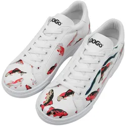 Sneaker DOGO "Damen Ace Sneakers Koi World Vegan Damen Sneaker / Female", Damen, Gr. 39, Normalschaft, weiß, Lederimitat, Schuhe, Vegan