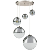 GLOBO Design Decken Pendel Leuchte Glas Kugel Strahler chrom