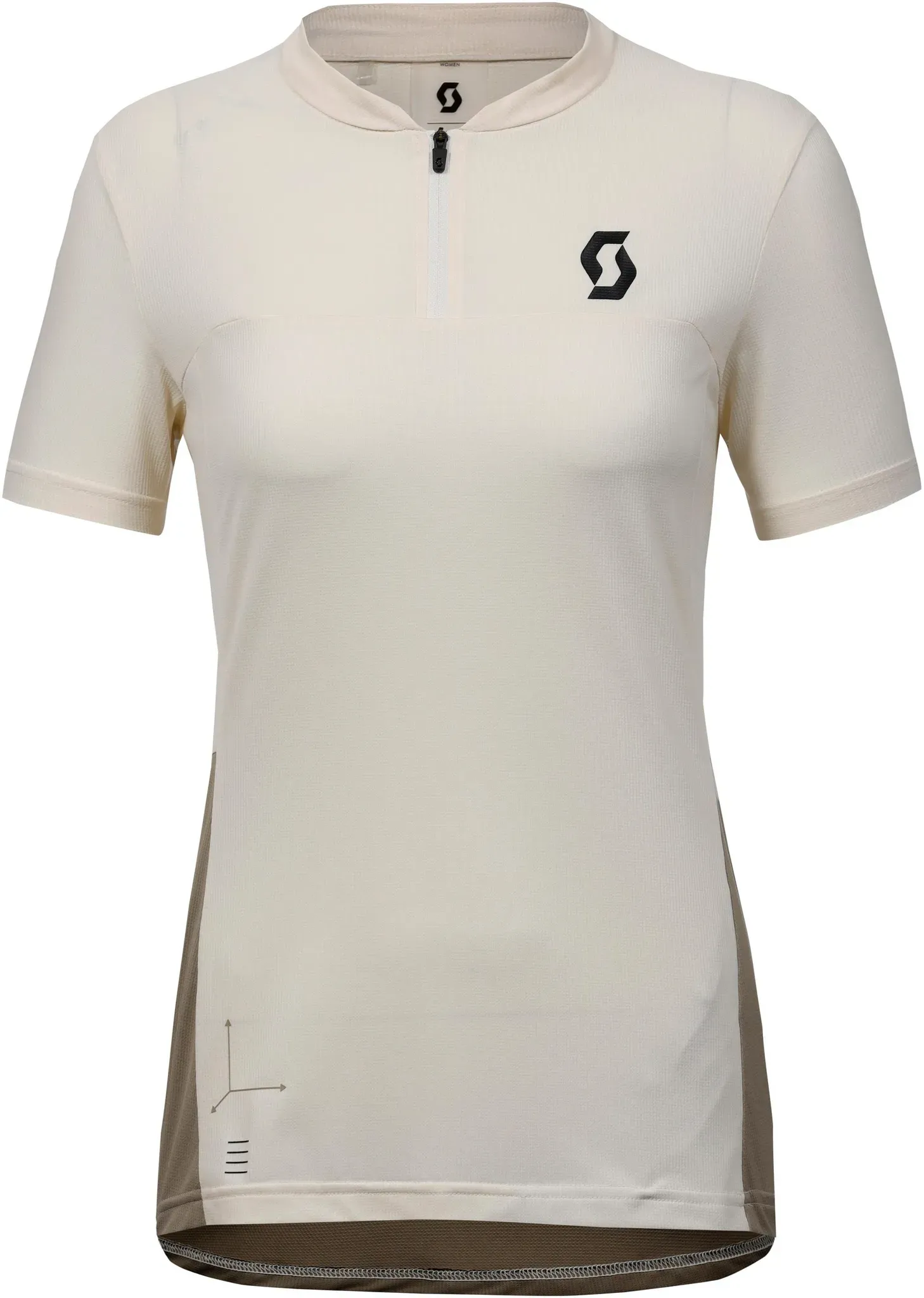 SCOTT Vertic Zip Funktionsshirt Damen in cotton white-toast beige, Größe XS - weiß