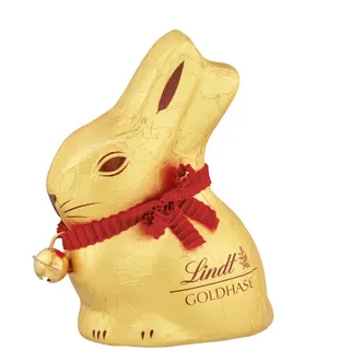 Ostern Goldhase Hohlfigur aus Alpenvollmilch Schokolade 50 g