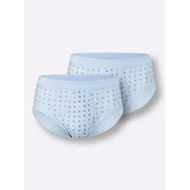 SCHIESSER Essentials Sportslips mit Eingriff hellblau kariert XXL 2er Pack