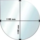 ADURO Glasbodenplatte (110 x 110 cm