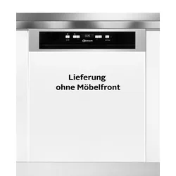 BAUKNECHT teilintegrierbarer Geschirrspüler "OBBC Ecosilent 8650", B (A-G), silber (natur), B:60cm H:82cm T:56cm, Geschirrspüler, Topseller