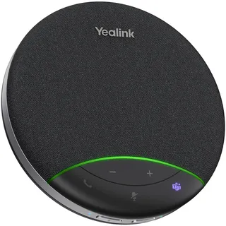 Yealink SP92 Konferenz Lautsprecher mit Mikrofon, Tragbarer Konferenzmikrofon Bluetooth, KI-Mikrofon mit Geräuschunterdrückung, 20 Stunden Gesprächszeit