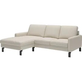 Home Affaire Ecksofa HOME AFFAIRE "Lecce, L-Form, Federkernpolsterung, Breite 224 cm", beige, B:224cm H:86cm T:164cm, 100% Leder, Sofas, Ecksofa, inkl. saugroboterfreundliche Höhe & schmale Armlehnen