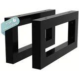 HAGO24 Wandhalterung Regal 2er Set in schwarz I 300x150mm I hochwertige DIY Regalhalterung I Waschtisch Halterung aus Stahl I Wandregal Halterung zur individuellen Gestaltung I robuste Regalträger