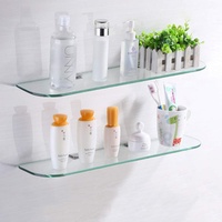 ZXQZ Bad-Glasablage, Höhenverstellbare Küchenablage mit 1/2/3 Etagen, U-förmige Glasablage, Bad-Spiegelfrontablage Badezimmer Glasregal (Color : Style2, Size : 30cm)
