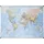 Bi-Office Whiteboard Weltkarte 120 x 90 cm Silber