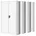 4er Set Stahlschrank Werkzeugschrank Stahlblech Pulverbeschichtet Flügeltürschrank cm x cm x cm weiß/weiß