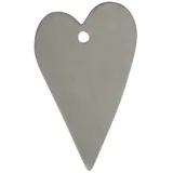 IB Laursen Herzanhänger Geschenkanhänger aus Holz, 3,5 x 5,5 cm, grau