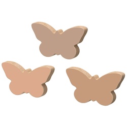 Cam Cam Copenhagen - Haken aus Holz, Schmetterling, rose mix (3er-Set)