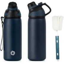 luxuskollektion Edelstahl Trinkflasche Sport schwarz 1 l