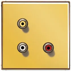 Jung Mutimedia-Einsatz Cinch Audio/Composite Video (Gold)