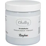 Rayher Chalky, Kreidefarbe auf Wasserbasis, zartblau, für Shabby-Chic, Vintage- und Landhaus-Stil-Looks, Dose 230 ml, 35048354