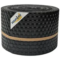 zaunzu® Sichtschutzstreifen 26 m schwarz Rattan