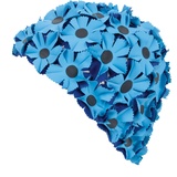 Fashy Gummihaube AUD Blüten, blau